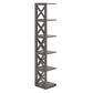 X-Frame 5-Shelf Bookcase - Gray