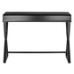 Mirrored 1-Drawer Campaign Desk - Black Nickel