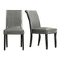 Faux Leather Upholstered Dining Chair (Set of 2) - Gray Vinyl