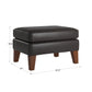 Modern Ottoman - Dark Brown Faux Leather