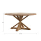 Rustic X-Base Round Pine Finish Dining Table - Pine Finish, 60-inch