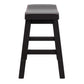 Saddle Seat 29" Bar Height Backless Stools (Set of 2) - Black Sand-Through Finish