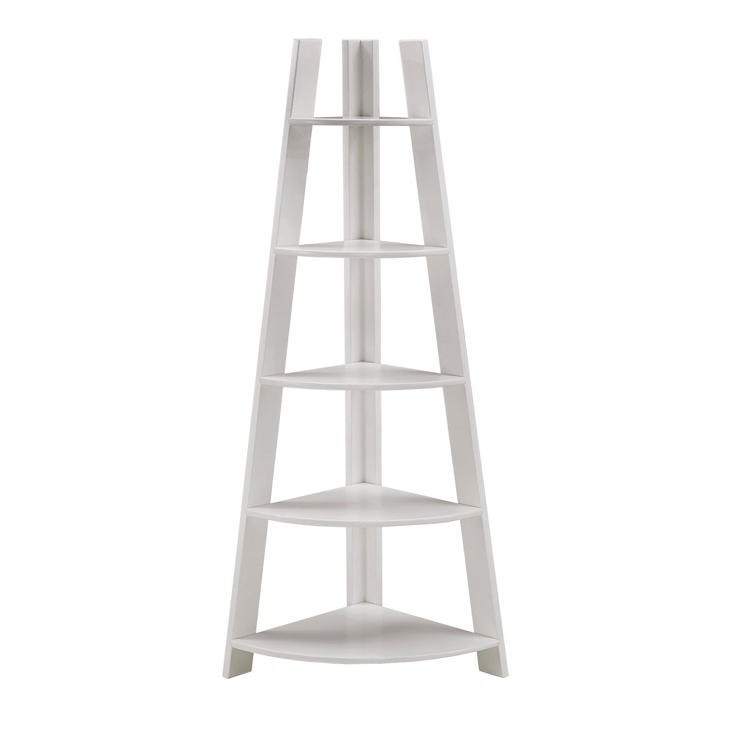 Corner Ladder Bookcase - White