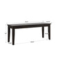 Wood Dining Bench - Antique Black Finish