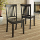 Mission Back Wood Dining Chairs (Set of 2) - Antique Black Finish