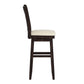 Double X-Back Wood Swivel Bar Stool - Antique Black Finish