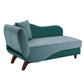 Two-Tone Dark & Light Functional Chaise With 1 Pillow - Green