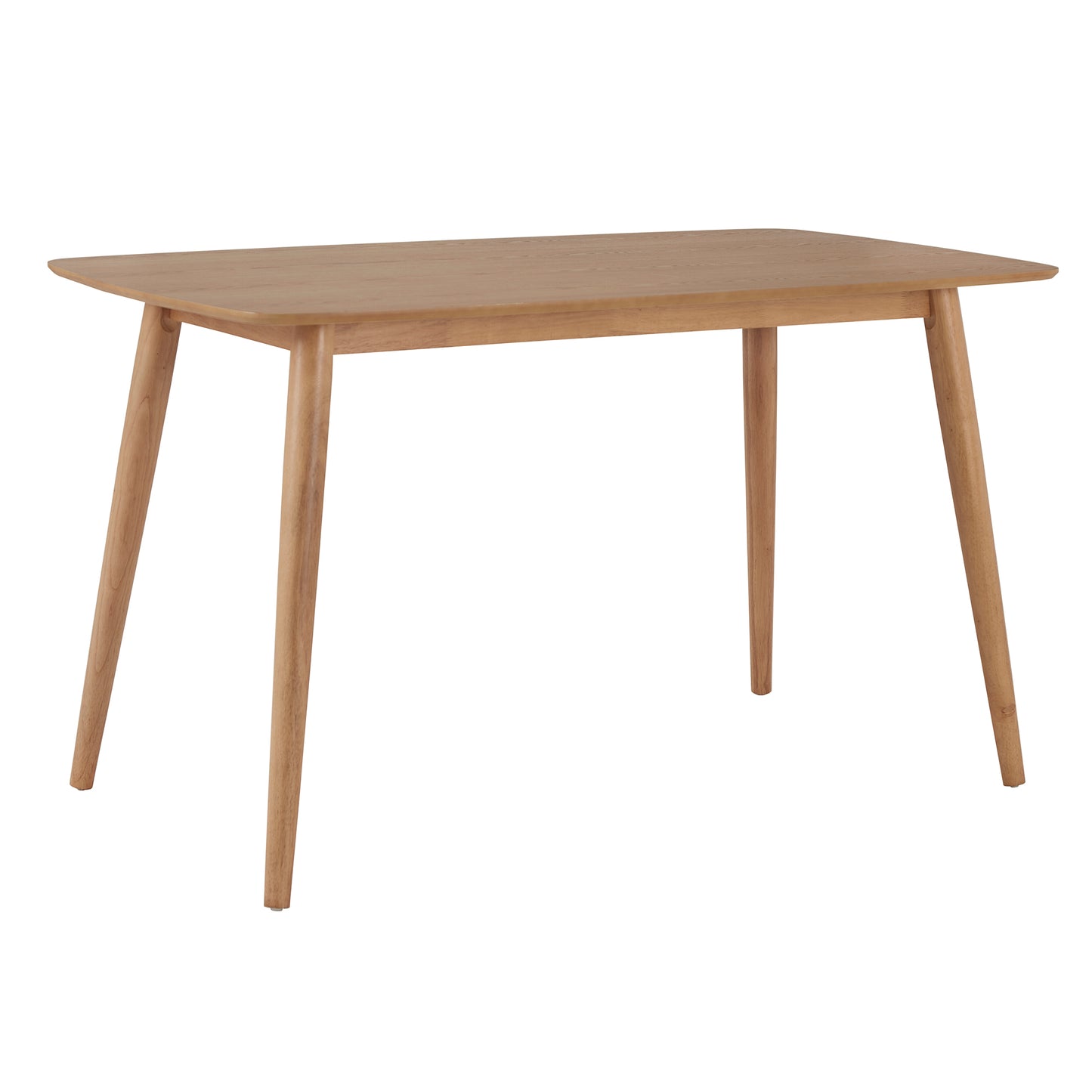 Mid-Century Modern Tapered Table - Natural Finish, 63" Counter Height Table