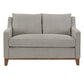 Fabric Loveseat with Down Feather Cushions - Gray