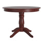 Round Pedestal Base Dining Table - Antique Berry Finish