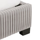 Wingback Upholstered Bed - Light Dove Gray Velvet, King Size