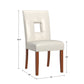 White Faux Leather Keyhole Dining Chairs (Set of 2)