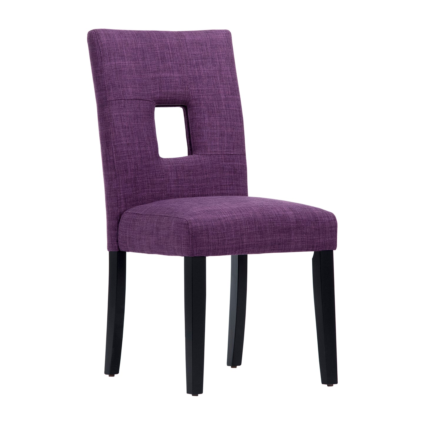 Keyhole Back Dining Chairs (Set of 2) - Purple Linen