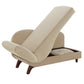 Two-Tone Dark & Light Functional Chaise With 1 Pillow - Beige