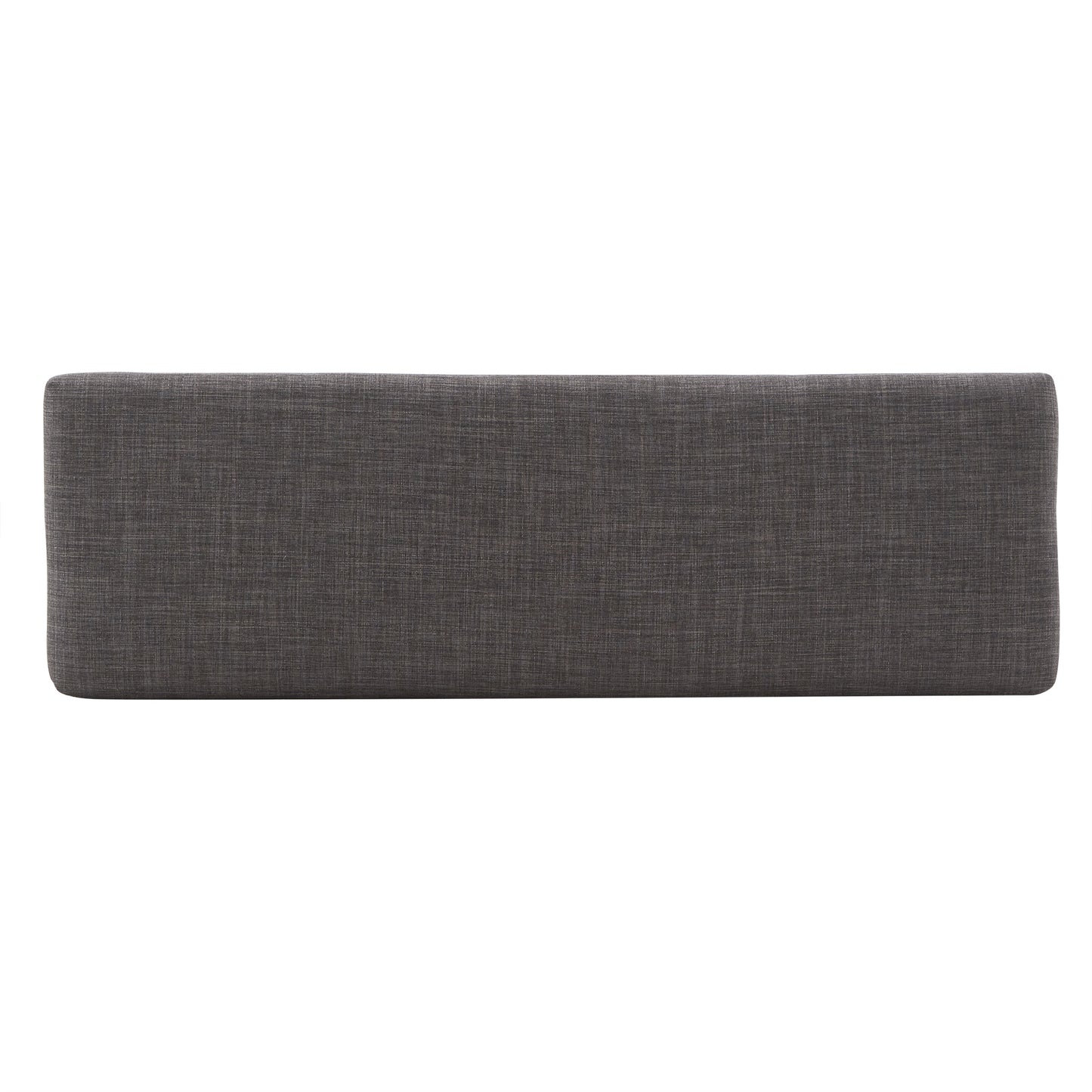 Upholstered Espresso Finish Bench - Esprasso Finish, Dark Gray