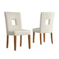 White Faux Leather Keyhole Dining Chairs (Set of 2)