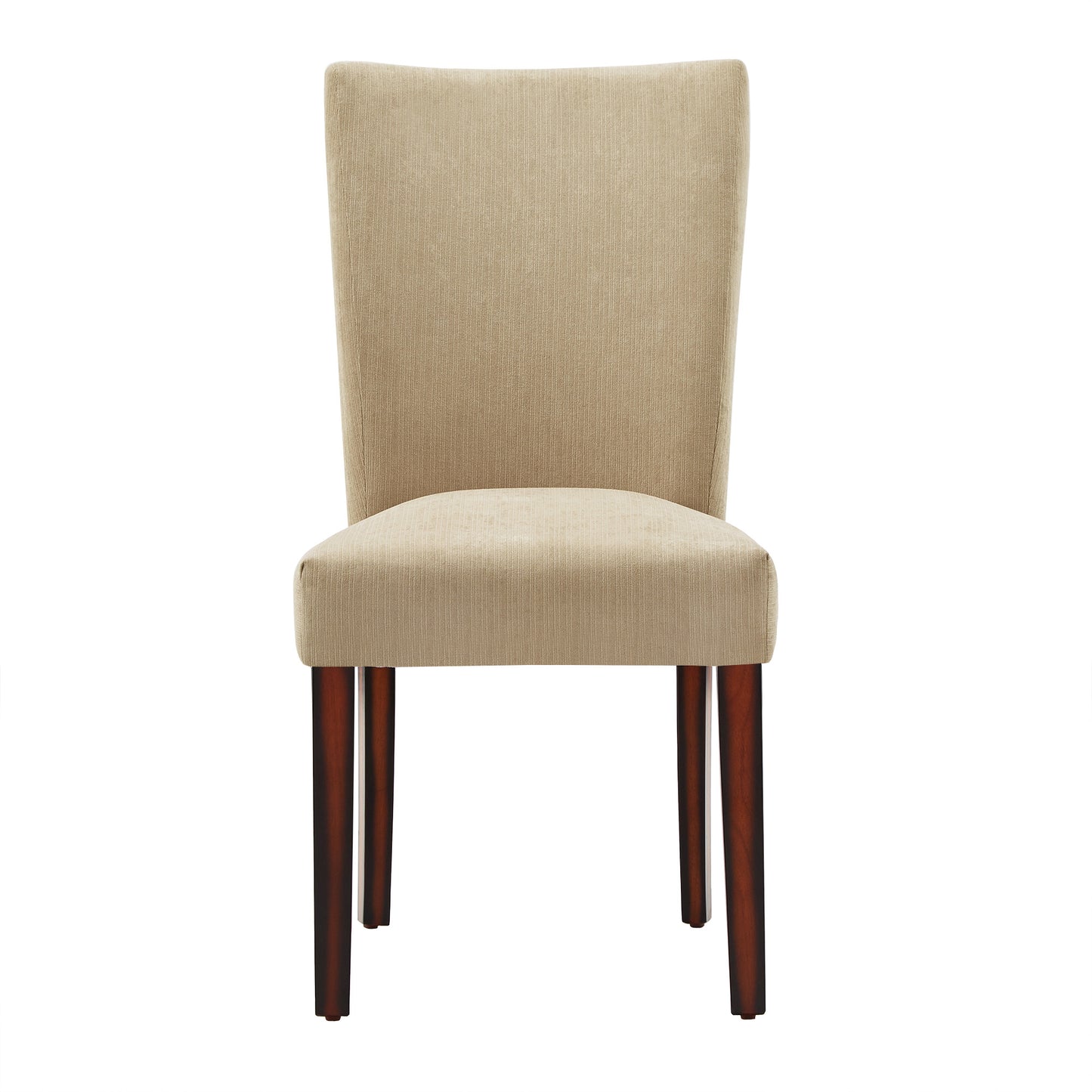 Chenille Parsons Dining Chairs (Set of 2) - Espresso Finish, Camel Chenille