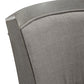 Upholstered Back Swivel Stool - 29" Bar Height, Antique Gray Finish, Gray Linen