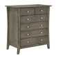 Dark Burnt White 6-Drawer Chest