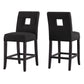 Keyhole Counter Height High Back Stools (Set of 2) - Dark Gray Linen