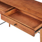 Wood 2-Drawer TV Stand Console Table - Brown