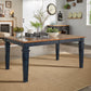 Solid Wood 64-82" Extendable Dining Table - Antique Denim