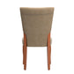 Velvet Upholstered Parsons Dining Chairs (Set of 2) - Cherry Finish, Peat Velvet