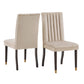 Espresso Wood Velvet Upholstered Dining Set - 5-Piece Set, Taupe Velvet Chairs