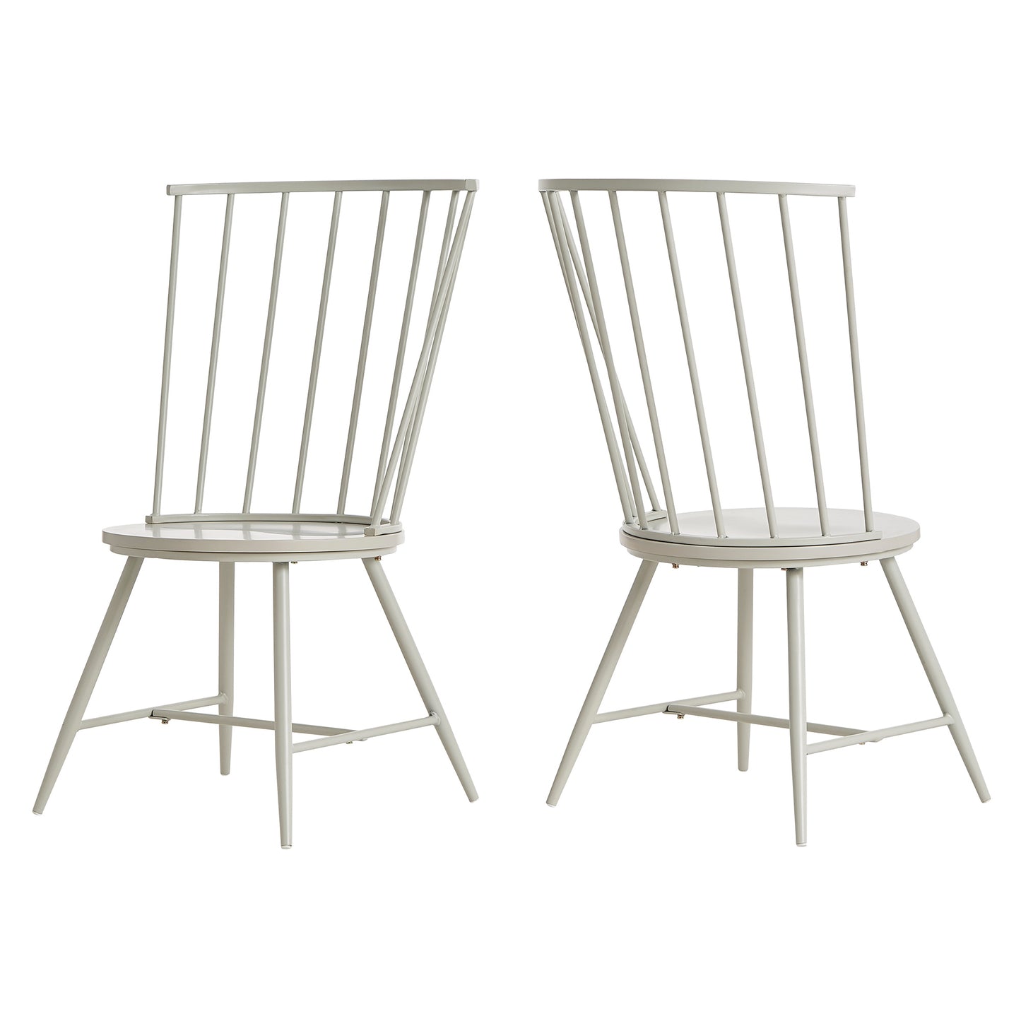 High Back Windsor Classic Dining Chairs (Set of 2) - Silver Birch