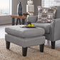 Modern Ottoman - Gray Linen