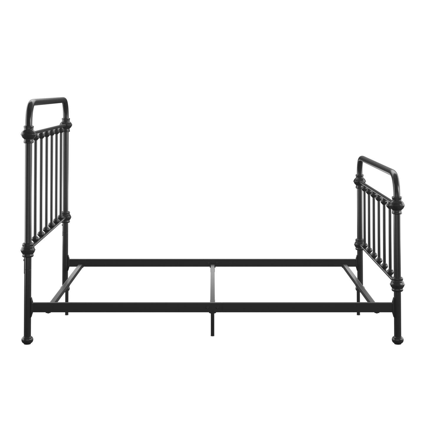 Graceful Lines Victorian Metal Bed - Black Finish, Full Size (Full Size)