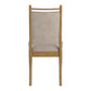 Wood Finish Beige Fabric Dining Chair (Set of 2) - Oak Wash