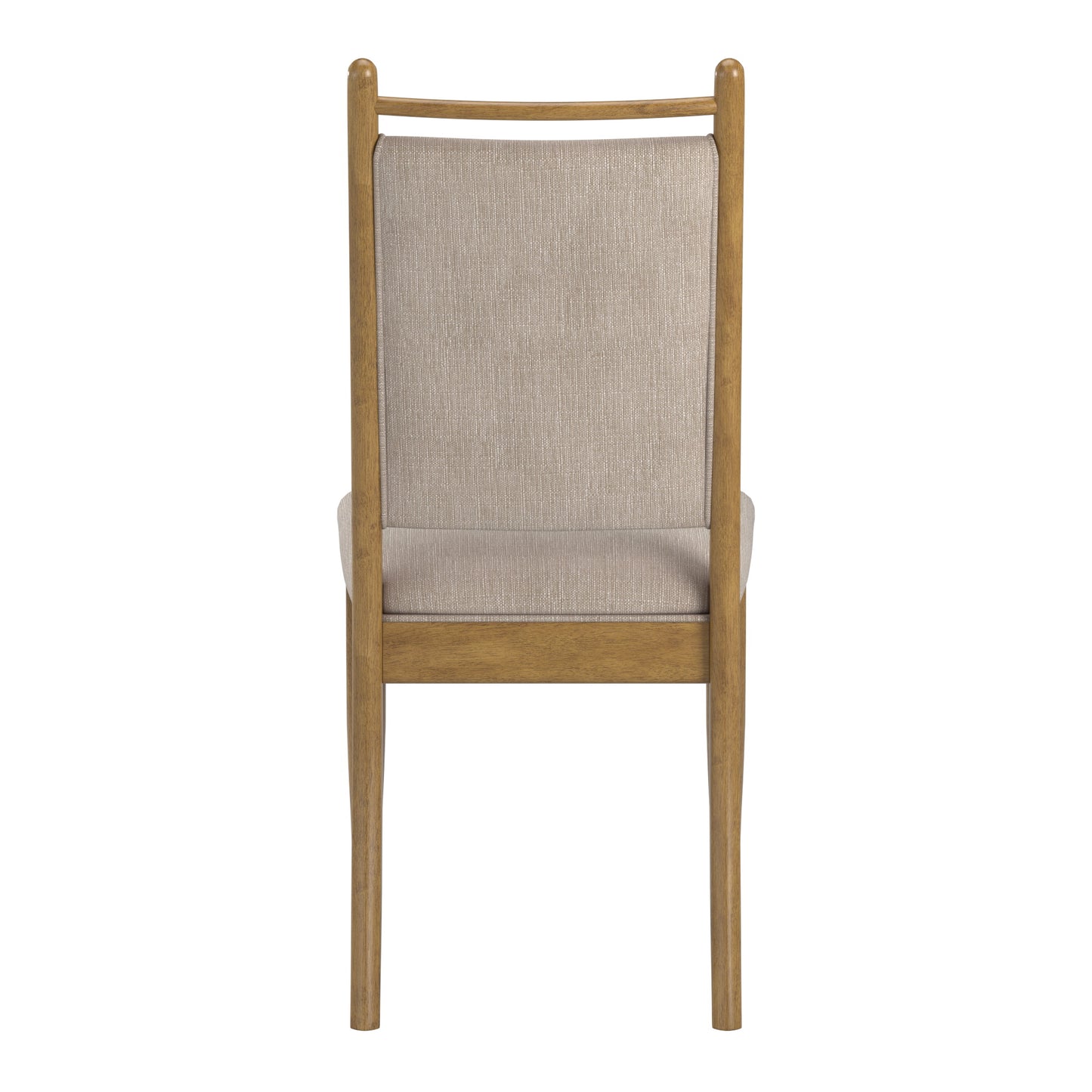 Wood Finish Beige Fabric Dining Chair (Set of 2) - Oak Wash