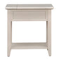 1-Drawer Side Table with Charging Station - Silver Birch