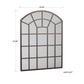 Metal Arched Windowpane Wall Mirror - Bronze Finish