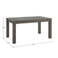 60" Wood Finish Parson Dining Table - Gray