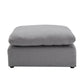 Gray Linan Waava Down Bland Ottoman - Ottoman Only