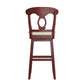 Napoleon Back Wood Swivel Bar Stool - Antique Berry Finish