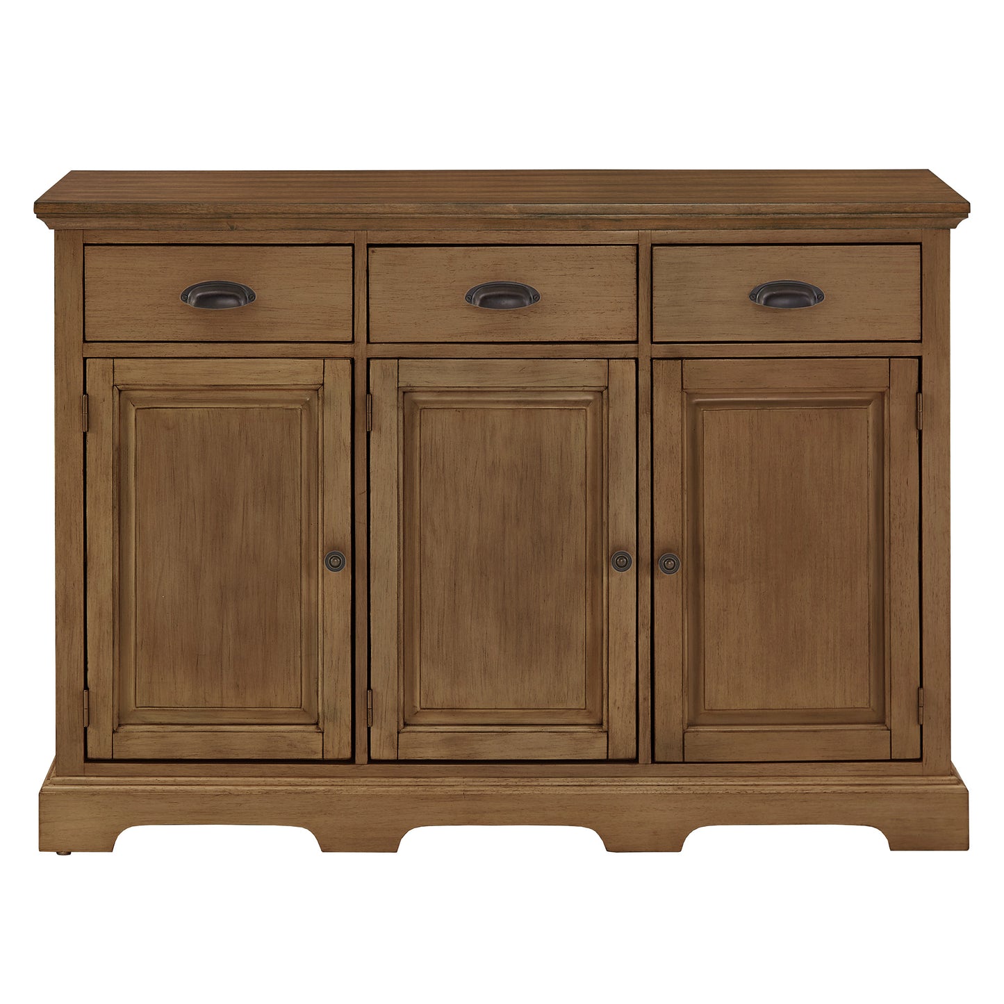 Wood Cabinet Buffet Server - Oak Finish