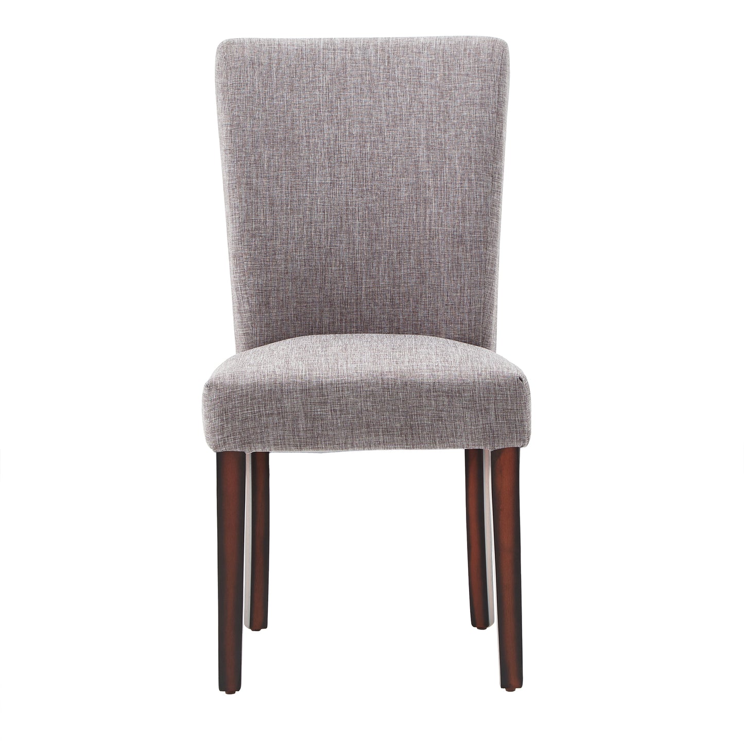 Linen Parsons Dining Chairs (Set of 2) - Espresso Finish, Gray