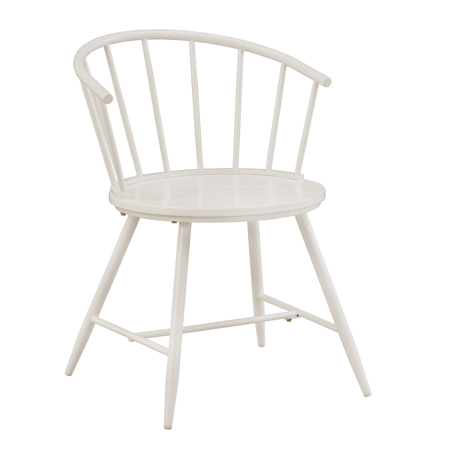 Slope Low Back Windsor Metal Side Chairs (Set of 2) - White