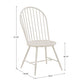 Hoop High Back Windsor Metal Side Chair with Wood Seat (Set of 2) - White