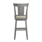 Panel Back Wood Swivel Bar Stool - Antique Gray Finish