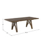 Wood Finish 72"-90" Extendable Dining Table - Walnut