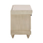 Storage Bench with Linen Seat Cushion - Antique White Finish