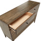 Walnut Finish 6-Drawer Dresser