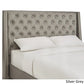 Faux Leather Crystal Tufted Headboard - Silvar Gray, Full