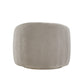 Modern Boucle Accent Chair with Cloud-Like Curved Design and Furry Channel Pillow - Light Gray Chair with Dark Gray Pillow