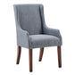 Linen Sloped Arm Hostess Chair - Blue Linen