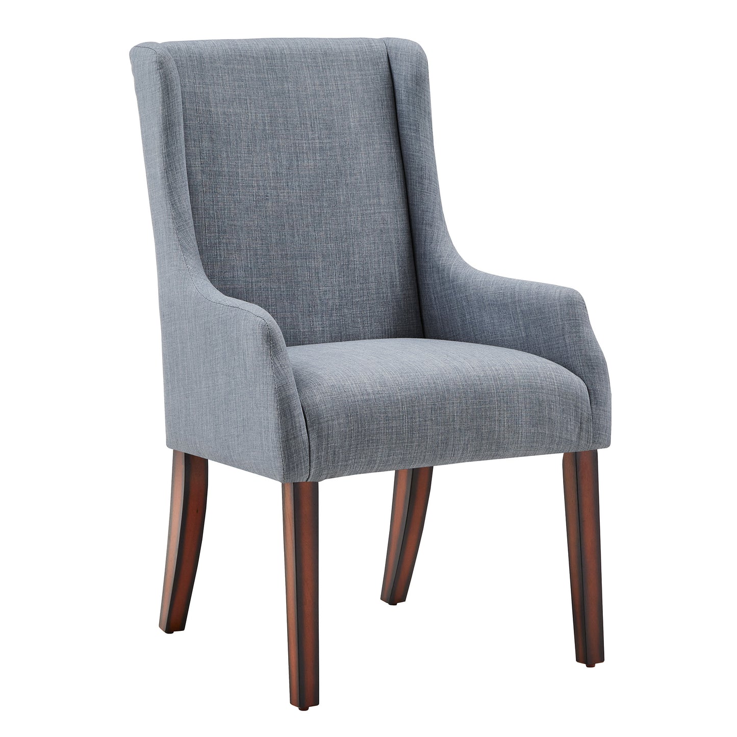 Linen Sloped Arm Hostess Chair - Blue Linen